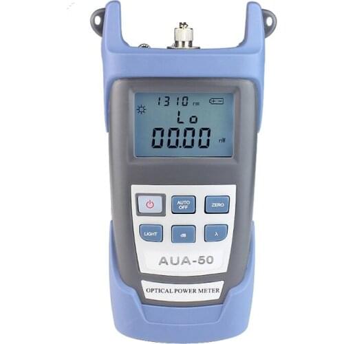 FTTH fiber optic tools AUA-50 Optical Power Meter With FC SC Connector -50~+26 dBm Fiber Meter For CATV 7 wavelength