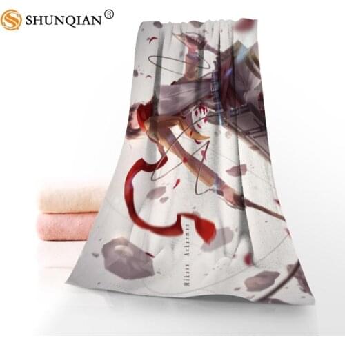 Custom Attack on Titan Towels Microfiber Fabric Popular Face Towel/Bath Towel Size 35x75cm, 70x140cm Print your picture