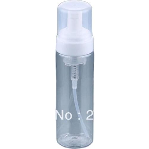 200ML transparent foaming PET bottle with foaming pump used for foaming dispenser or soap dispenser empty bottle