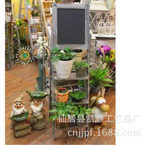 Factory direct creative crafts style home furnishing ZAKKA flower garden wood blackboard SH565