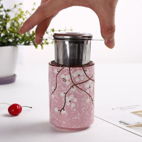 Mesh Tea Infuser Reusable Tea Strainer Stainless Steel Teapot Loose Tea Leaf Spice Filter Items Equipment With Cover Filter Grid