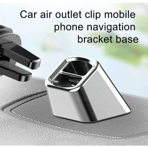 Universal Wireless Car Charger Stand Base Air Outlet Double-Clamp Base Holder Phone Navigation Connection Bracket Clip Mobi I0H5