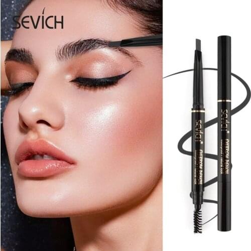 High Quality Eyebrow Pencil Double Head Automatic Rotating Eyebrows Gel Three-color Eyes Makeup for Women Korean Cosmetics TSLM1