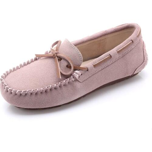 New Style Shoes Women 2021 Shoes Women 100% Genuine Leather Women Flat Shoes Casual Loafers Moccasins Lady Driving Shoes