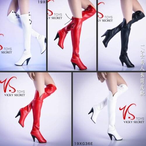 1/6 Scale Female Soldier Figure VSToys 19XG36 2 styles Over-the-knee Boots for 12 inches women Body model accessory