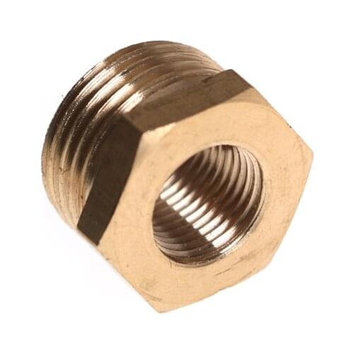 1Pc 3/8" BSPT Male * 1/8" Female NPT Adapter Brass Pipe Fitting Reducing Bushing