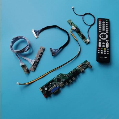 1600*900 30-Pin LVDS universal display drive board kit VGA+AV fit LM195WD1/LM195WD2/LM200WD3/LM200WD4 LCD screen WLDE 60Hz