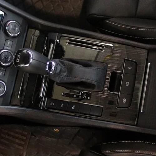 2PCS Auto Stainless Steel Shift Gear Panel Decorative Sequins Frame Trim Stickers For Skoda Superb 3 2016-2021 Car Accessories