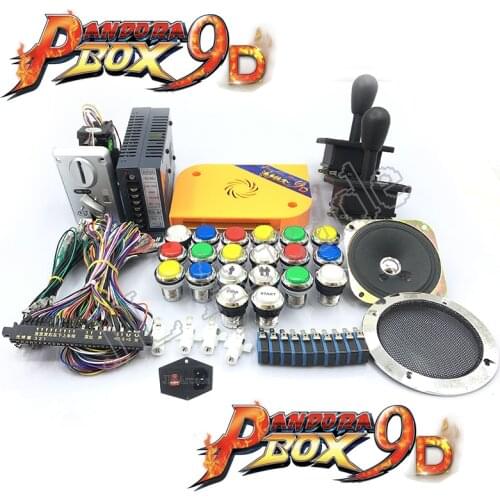 2500 in 1 pandora box 9d arcade diy happ joystick,power,acceptor,speaker and net,5v LED buton ,jamma cable,pandora box kit