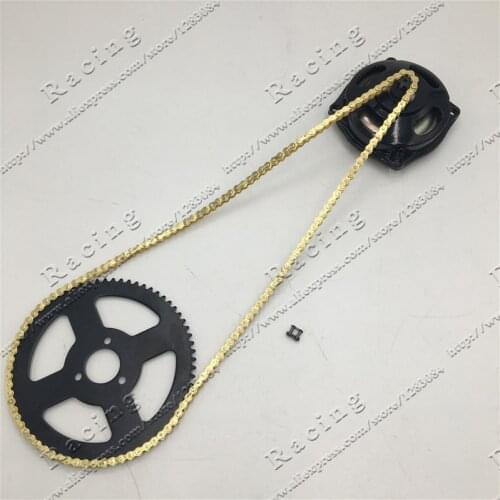47cc 49cc pocket bike GOLD chain+front gear box+rear chain sprocket mini moto 2 stroke engine parts accessories free ship