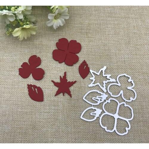 5pcs flower decoration flower leaf Metal Cutting Dies Craft Stamps die Cut Embossing Card Make Stencil Frame