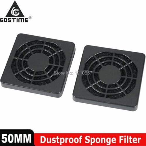 5 Pieces LOT Guard Black Plastic Dustproof Filterable 50mm Computer Fan Filter