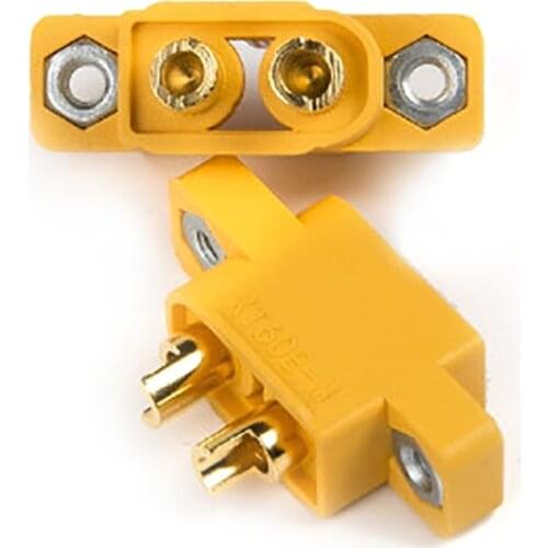 5PCS XT60E-M Mountable XT60 Male Plug Connector For Racing Models Multicopter Fixed Board DIY Spare Part