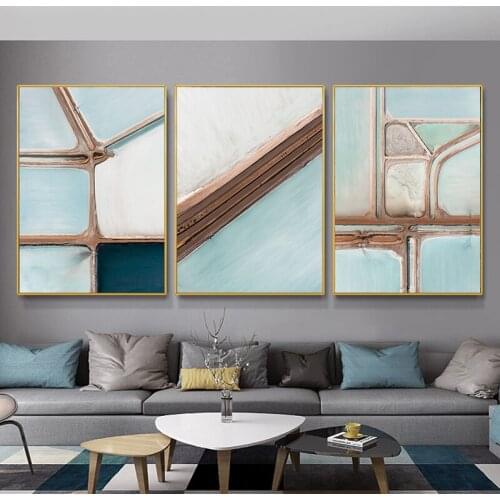 Gemstone Blue Texture Abstract Wall Art Canvas Poster and Print Modern Artwork Picture Painting Contemporary Nordic Decoration