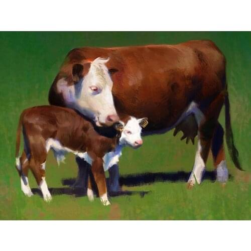 Full Sqaure DIY 5D Diamond Painting cow family Diamond Embroidery Sale Cross Stitch Picture of Rhinestones Mosaic painting GH501