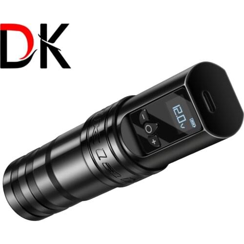 DK Wireless Tattoo Machine Pen Gun,Extra 2 Grips & Rca Connector,for Permanent Makeup,Coreless Motor,DK-W1 Pro