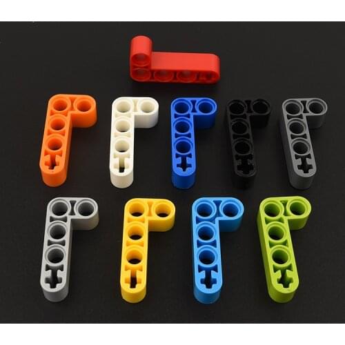 10PCS 32140 High-tech Hole beam 2 x 4 L-Shape Thick Building Blocks Parts MOC DIY Education Build Toys Brick