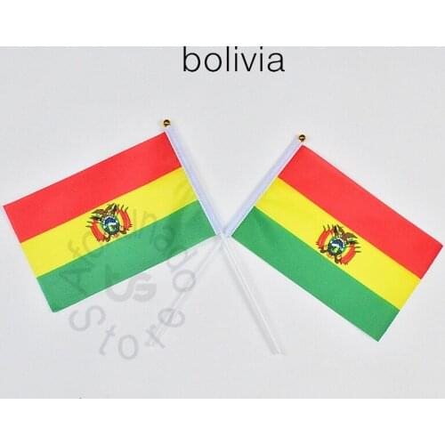 Bolivia 14*21cm flag Banner meet Parade party hand waving National flag Home Decoration flag banner