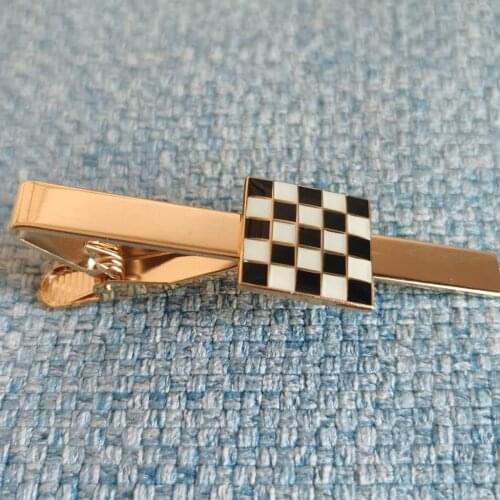 Black and White Carpet Tie Bar for Masonic Freemasonary Free Masons Tie Clips Masonery