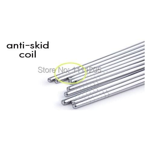 10pair stainless steel chopsticks 23cm chinese sticks anti-slip silver talher pratos aparelho de jantar tableware flatware