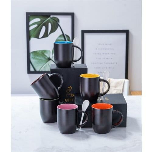 11oz two tone color Personalized Magic Mug, Custom Magic Photo Mug, Color Changing Mug with spoon 50pieces for 1 box