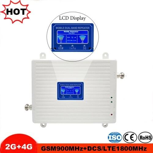 2G 3G 4G Dual Band Cellular Signal Booster GSM Repeater 900/1800 or 900/2100 Cell Phone Signal Repeater Cellular Amplifier