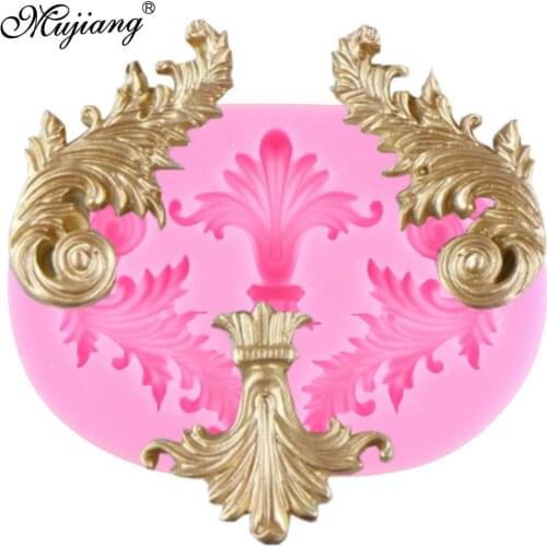 European Flower Lace Silicone Mold Scroll Relief Wedding Fondant Cake Decorating Tools Cupcake Baking Chocolate Gumpaste Mould