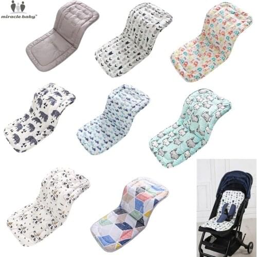 Baby Infant Stroller Pad Pram Seat Cushion Carriage Pushchair Buggy Go-Cart Carrycot Mat Liner Nappy Diaper Pad Soft Cotton