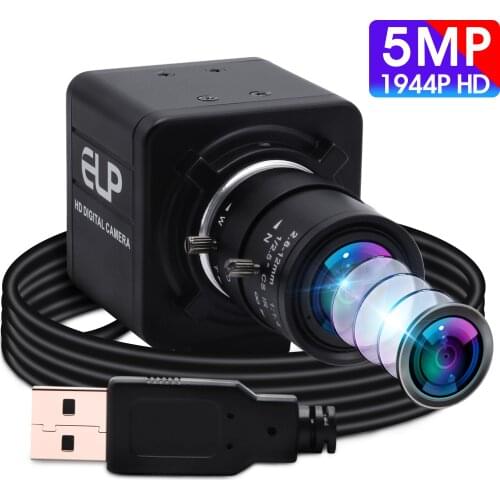 ELP 5MP Aptina MI5100 USB surveillance camera shell case Android Linux High Quality UVC Webcam Cam with 5-50mm varifocal lens