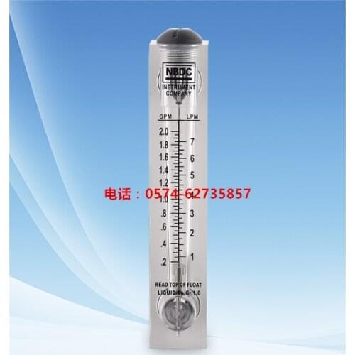 LZT-1002M panel flowmeter 2GPM water treatment flowmeter rotor flowmeter