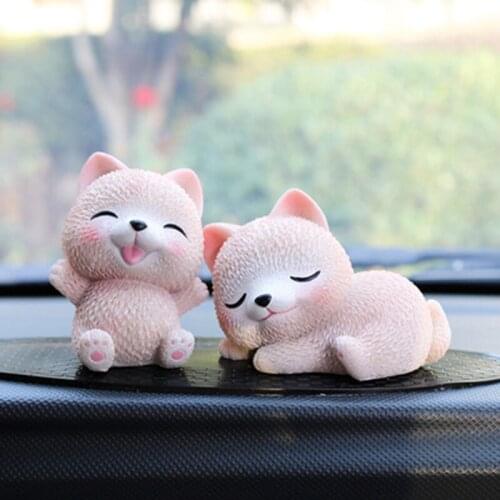 ZOCDOU 1 Piece Cute Pet Cat Small Statue Little Figurine Crafts Figure Ornament Miniatures
