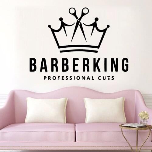 New Design Barbershop Tags Waterproof Wall Stickers Home Decor For Kids Rooms Decoration Waterproof Wall Art Decal