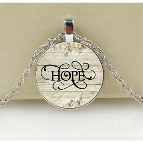 Hot Sale HOPE Charm Necklace, Hopeful, Hope Pendant, Inspirational Gift, Survivor Charm