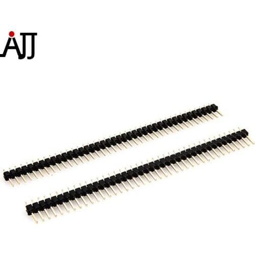 Straight Pin Header 1 Row 40 Pin 2.54mm Pitch 2pcs/bag