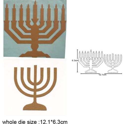 Craft dies Hanukkah Candlestick Cutting Dies Stencil For Greeting Card Making Scrapbooking dies Metal Dies Nouveau Arrivage 2020