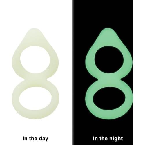 Silicone male Cock Ring Penis lock bondage Luminous Men Delay Ejaculation Testicle Ball Stretcher Erection BDSM Sex toy