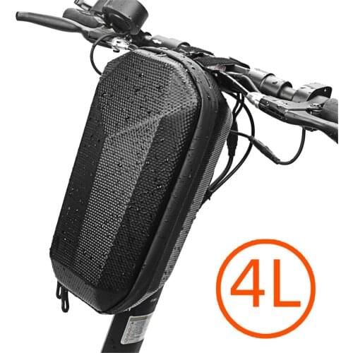 Electric Scooter Bag Handlebar 4L Waterproof 3D Shell Shockproof Bicycle Bag Skateboard Electric Bike Accessories