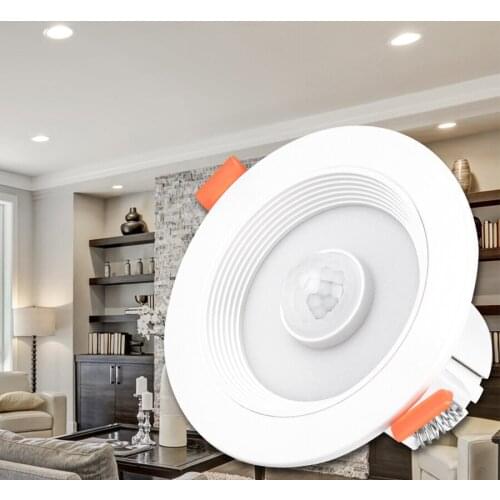5W 10W 15W 20W Recessed LED Downlight With PIR Motion Sensor Modern Smart LED Ceiling Lamp Auto OFF/ON 90-260V Warm/Cold White