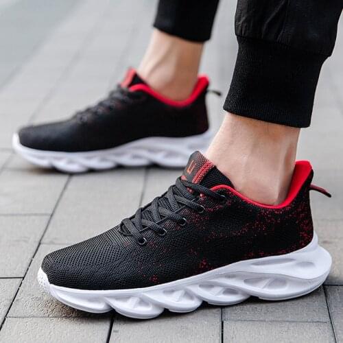 Tantu Mens Running Shoes Breathable Sneakers Fashionable Outdoor Sneakers Non-slip Rubber Outsole Shoes 2021 New Design