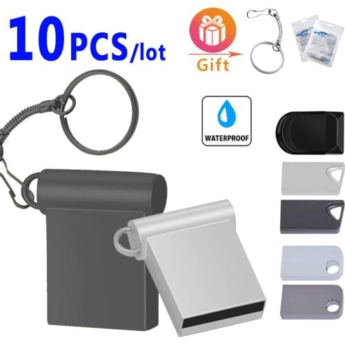 10pcs/lot Usb flash drive 64GB 32GB 16GB 8GB 4GB mini pen drive USB 2.0 Custom logo pendrive portable memory stick free shipping