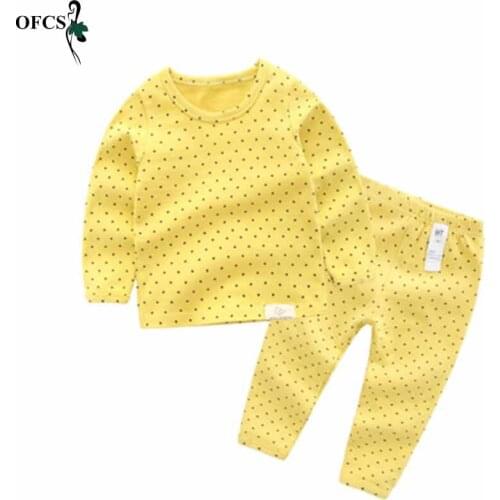 Spring Autumn Boys Girls Pajamas Set 2-10 Years Children Kids Sleepwear Lounge Wear Cotton Girls Suit The Clothes In The Home