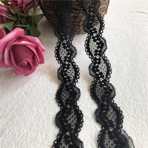 S1992 black à fleurs chaud | broderie soluble dans l'eau, ruban, bricolage, appliques et col, guipure pour robe artisanale, dé