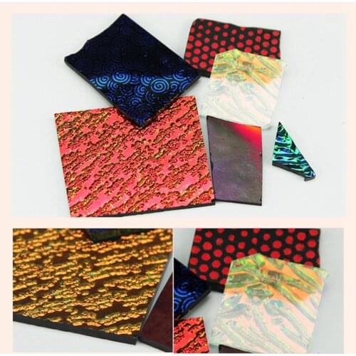 3bags COE90 Dichroic Glass Mix Color and Shapes Fusing in Glass Microwave Kiln