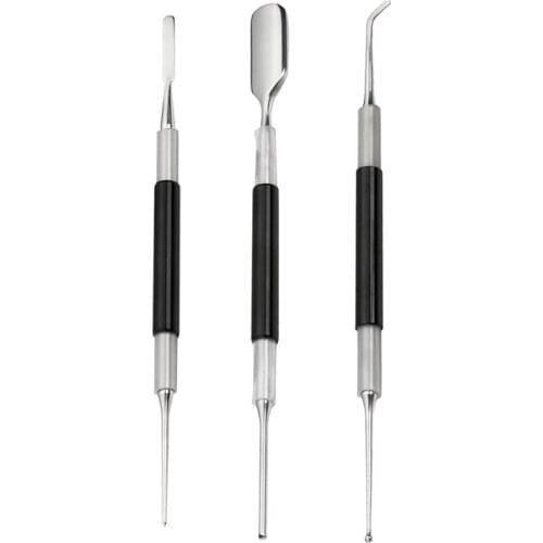 3 Pcs Bright Stainless Steel Professional Coffee Art Pen Barista Tool For Cappuccino Latte Espresso Decorating -10x210mm