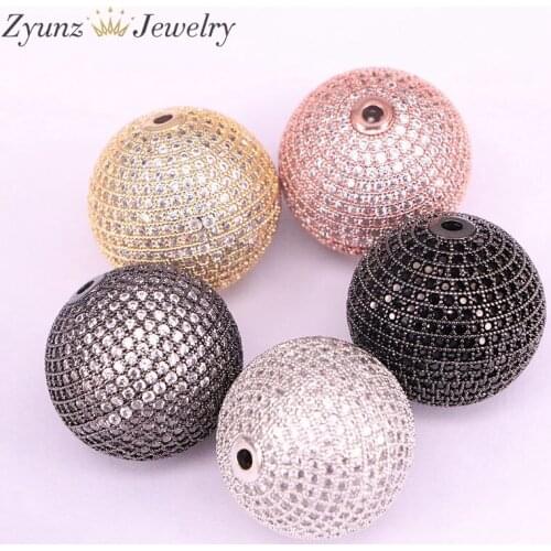 5PCS, Micro pave cz disco ball round beads, crystal zirconia rondelle spacer connector beads, for jewelry making