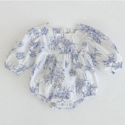 Korean Style Toddler Baby Girl Romper Spring Autumn Baby Girls Clothes Cotton Long Sleeve Newborn Baby Girl Jumpsuit