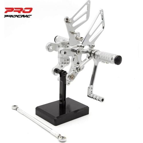 For Honda CBR400RR NC29 1993-1999 Adjustable Aluminum Motorcycle Footrest Rearset Footpeg Rear Set Footrest Pedal Foot peg