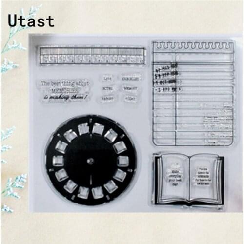 Memory Diary Book Clear Silicone Stamps /Transparent Rubber Stamp for DIY Scrapbooking /Photo Album Decorative Craft Making