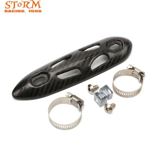 Motorcycle Carbon Fiber Exhaust Pipe Muffler Heatproof Protection Heat Sheild Cover For Honda Yamaha Suzuki Kawasaki