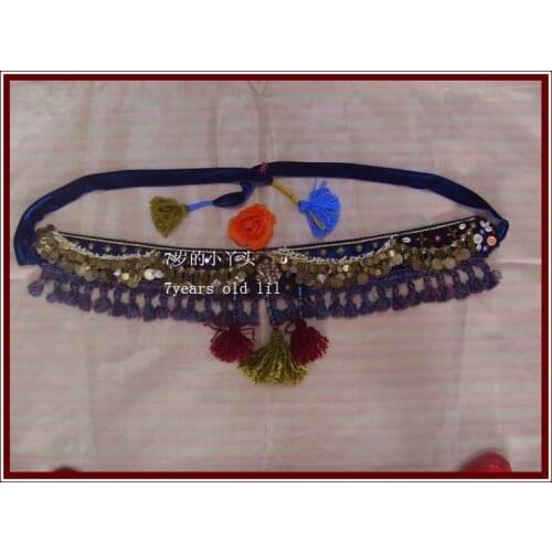 Gothic Tribal belly dance strip Belt hip wrap tribal belly dance bustle belly dance scarf BS27-32